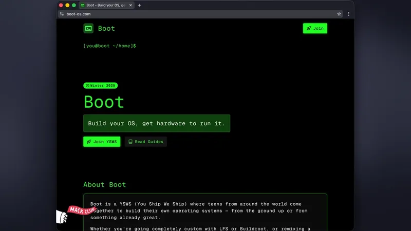 Boot YSWS Website
